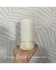 Vela Grande con Frase y Nombre sin Aroma