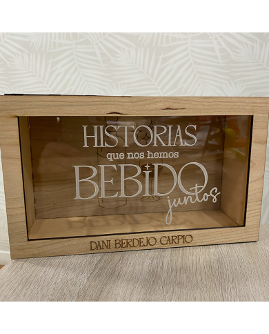 Caja de Corchos de Vino Pequeña: "Historias que nos hemos bebido juntos" Caja de Corchos de Vino Pequeña: "Historias que nos hemos bebido juntos"
