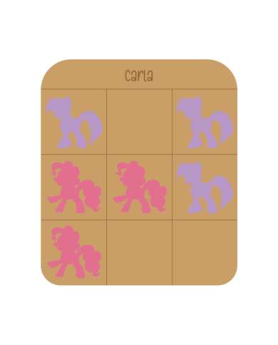 Juego Tres en Raya My Little Pony Personalizado con Nombre Juego Tres en Raya My Little Pony Personalizado con Nombre