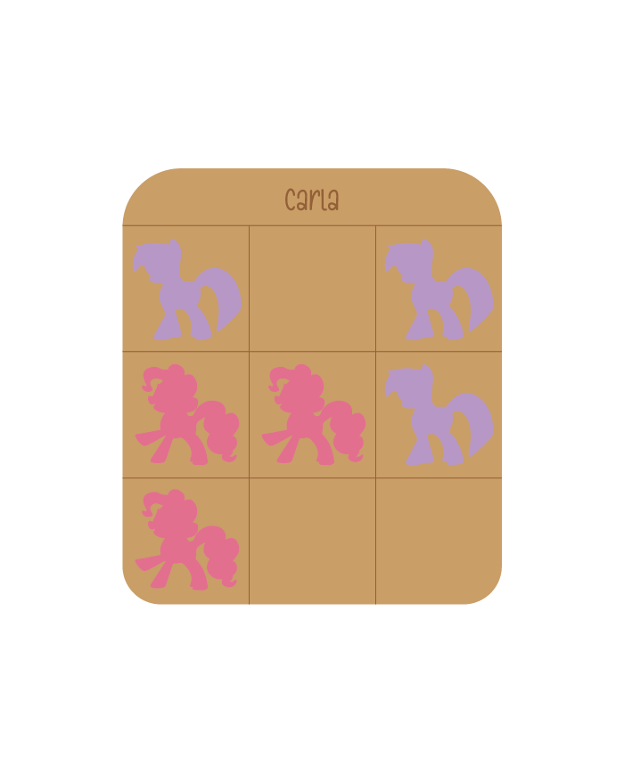 Juego Tres en Raya My Little Pony Personalizado con Nombre