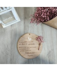 Cartel "Te quiero" y Familiar con Ramillete