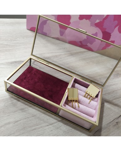 Pendientes Cuadrados con Cadenas