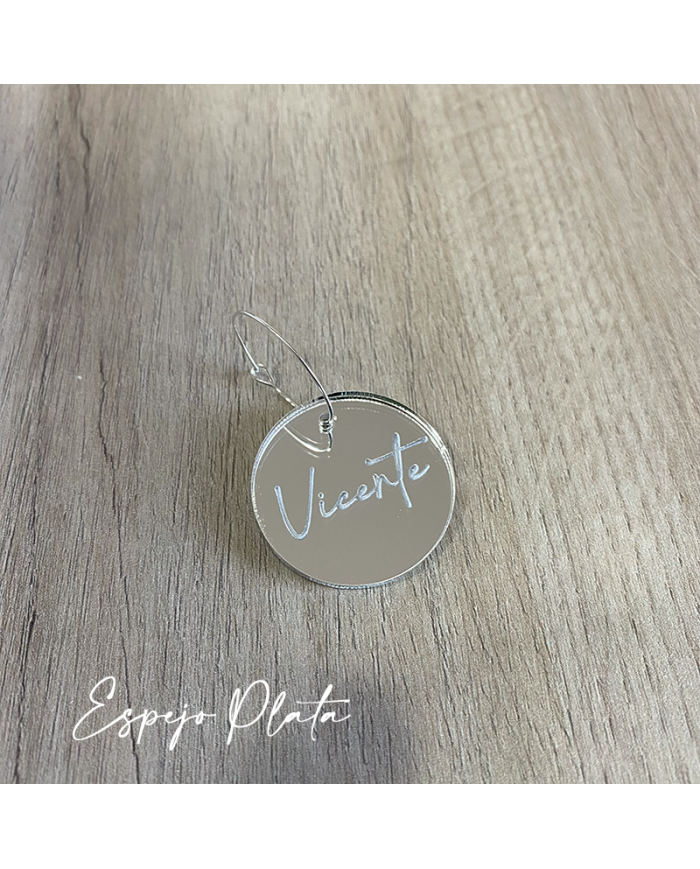 Identificador de Copa Redondo con Nombre Grabado