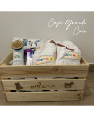 Caja Madera con Osito y Caballito en Metacrilato con Nombre Grabado