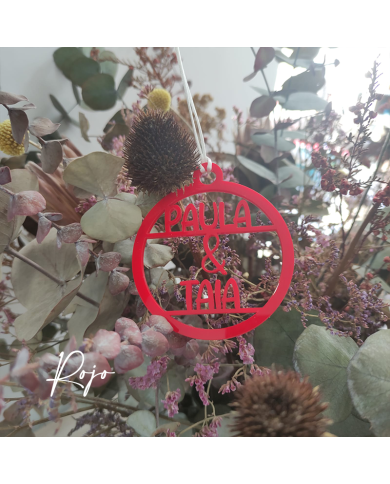 Bola de Navidad con Dos Nombres Bola de Navidad con Dos Nombres