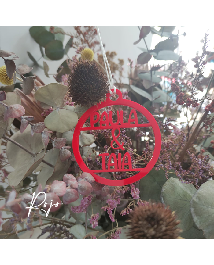 Bola de Navidad con Dos Nombres