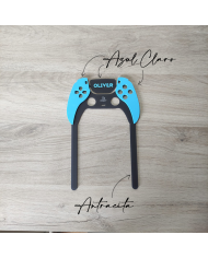 Topper Mando PS5 de Metacrilato con Nombre en Vinilo