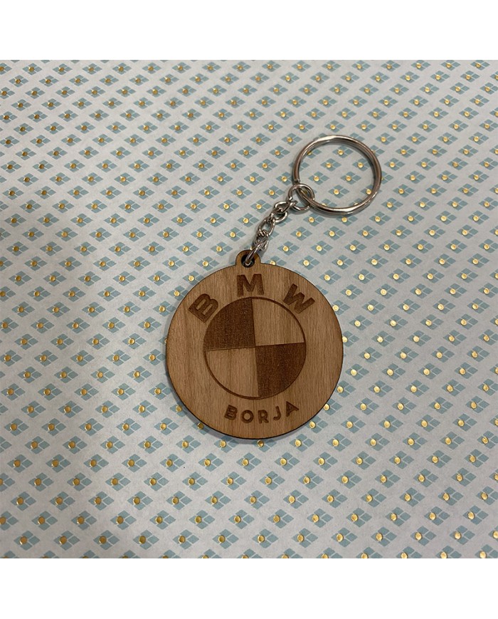 Llavero Logos de Marcas de Coches con Nombre Grabado