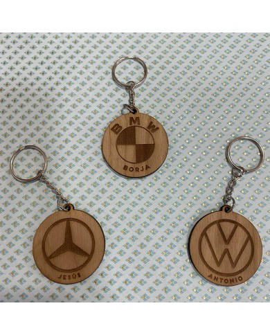 Llavero Logos de Marcas de Coches con Nombre Grabado Llavero Logos de Marcas de Coches con Nombre Grabado