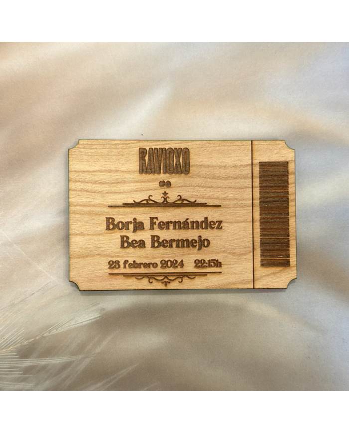 Tarjeta Personalizada de Invitación o Reserva en Restaurante con Nombres Fecha y Hora