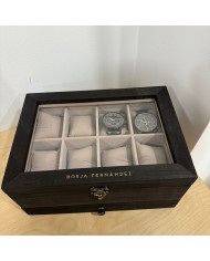 Joyero para 8 Relojes con Nombre y Apellido Grabado
