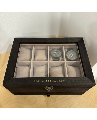 Joyero para 8 Relojes con Nombre y Apellido Grabado Joyero para 8 Relojes con Nombre y Apellido Grabado