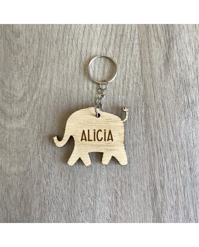 Llavero de Elefante con Nombre Llavero de Elefante con Nombre