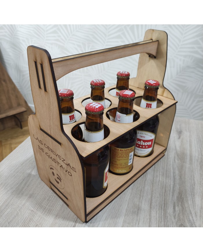 Soporte Portabotellines para 6 Botellines de Cerveza