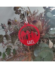 Bola de Navidad Reyes Magos y Camello Madera