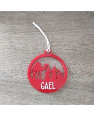Bola de Navidad Reyes Magos y Camello Madera