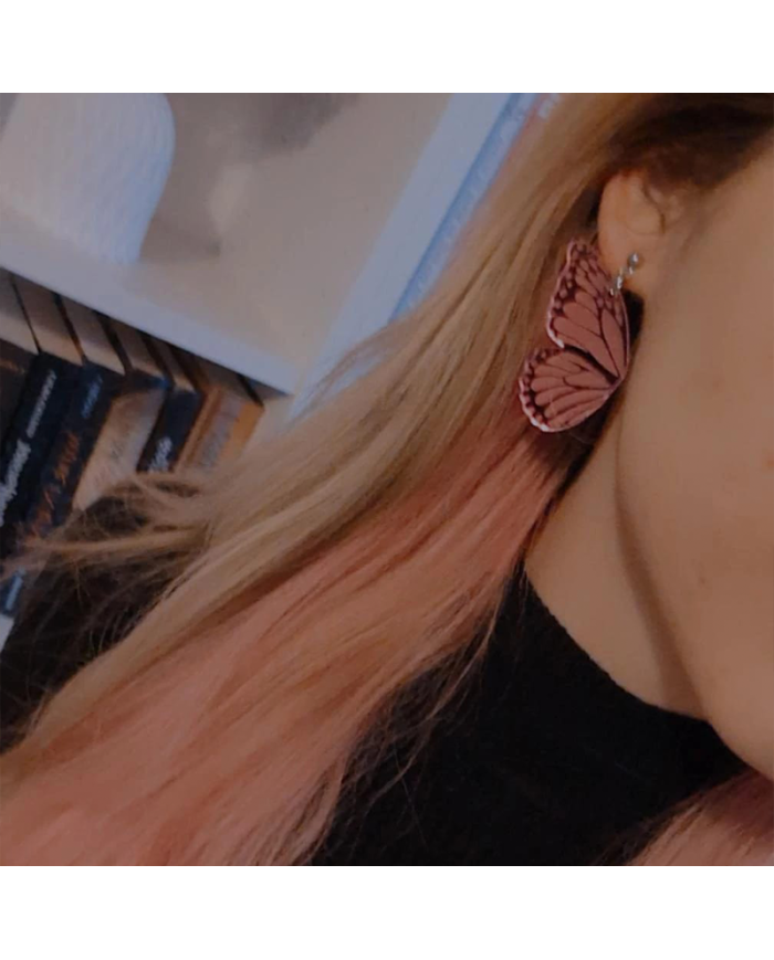 Pendientes Alas de Mariposa en Metacrilato Espejo de Colores