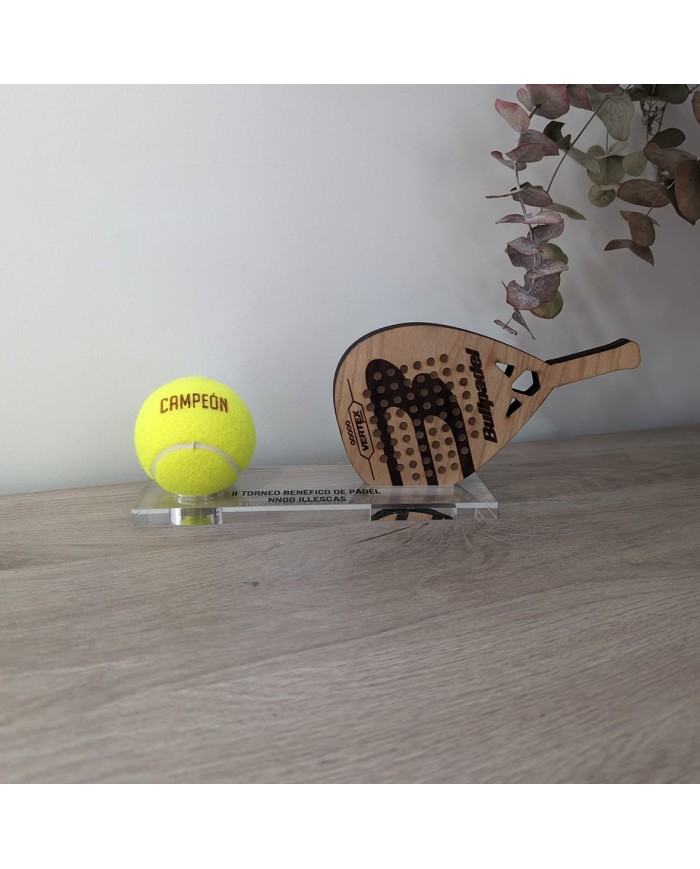 Trofeo Pádel con Pelota Grabada
