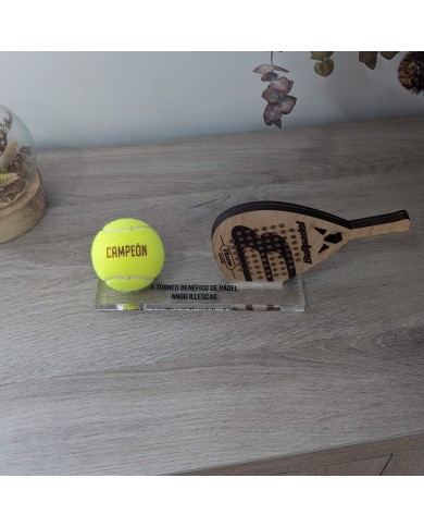 Trofeo Pádel con Pelota Grabada Trofeo Pádel con Pelota Grabada