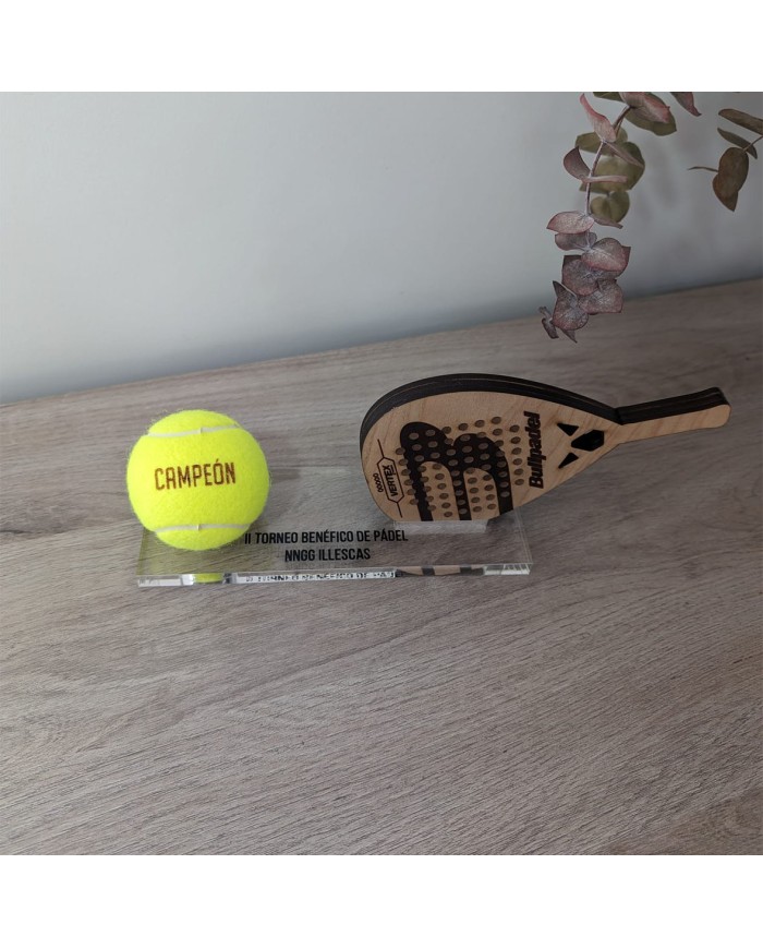 Trofeo Pádel con Pelota Grabada