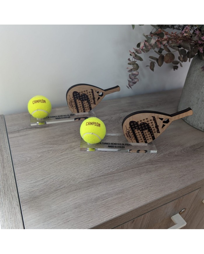 Trofeo Pádel con Pelota Grabada
