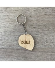 Llavero Casco de Moto de Madera con o sin Nombre Grabado