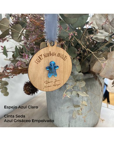 Bola Feliz Navidad con Muñeco de Galleta de Jengibre y Nombres Bola Feliz Navidad con Muñeco de Galleta de Jengibre y Nombres