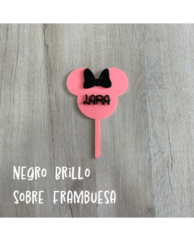 Topper Minnie Mouse de Dos Colores Topper Minnie Mouse de Dos Colores