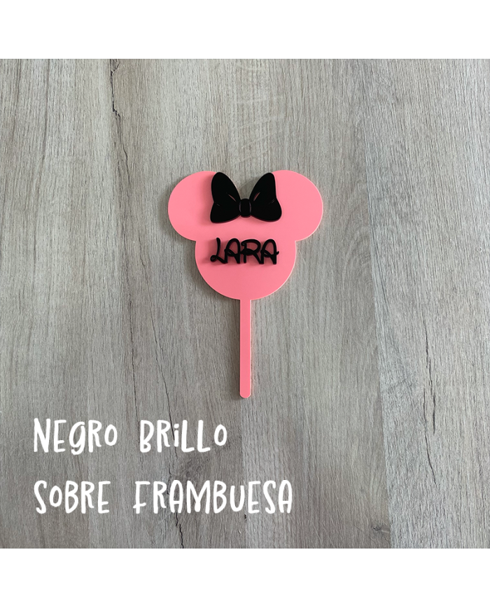 Topper Minnie Mouse de Dos Colores