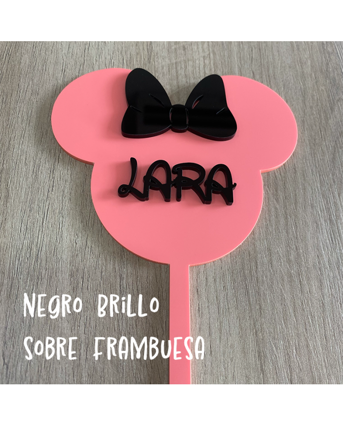 Topper Minnie Mouse de Dos Colores