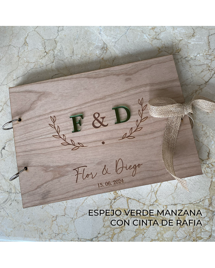 Álbum de Firmas con Iniciales en Metacrilato