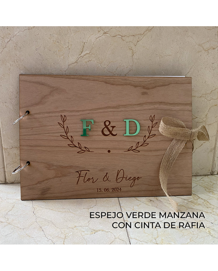 Álbum de Firmas con Iniciales en Metacrilato