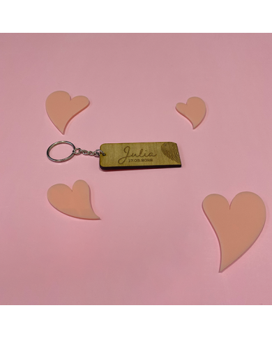 Pack de Dos Llaveros Personalizados Que Forman la Huella de un Corazón Pack de Dos Llaveros Personalizados Que Forman la Huella de un Corazón