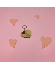 Llavero "Tu Amor Deja Huella" con Colgante de Huella de Corazón