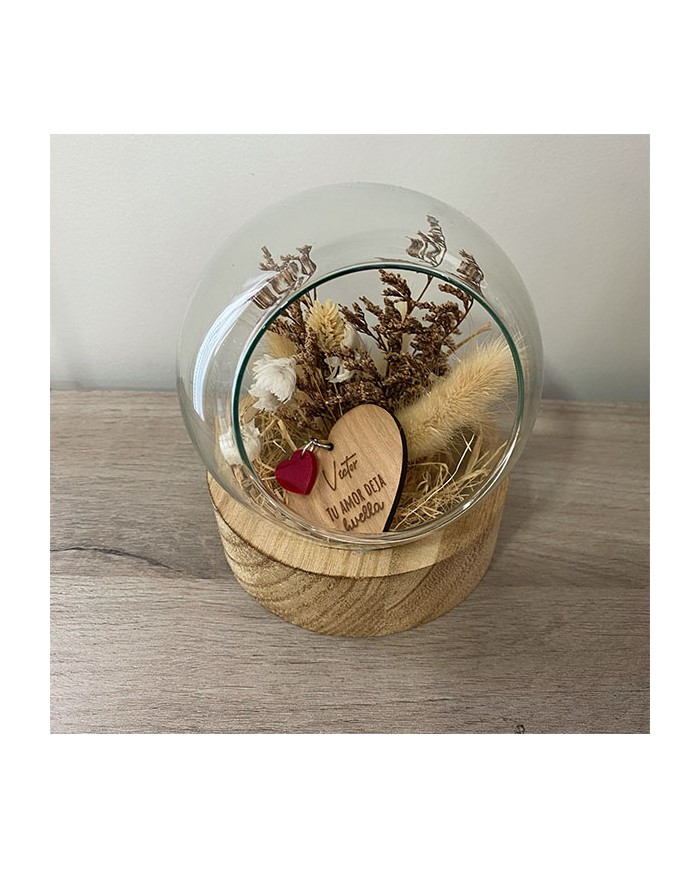 Llavero "Tu Amor Deja Huella" con Colgante de Huella de Corazón