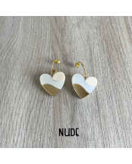 Pendientes Corazón Tricolor de Metacrilato