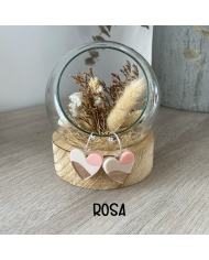 Pendientes Corazón Tricolor de Metacrilato