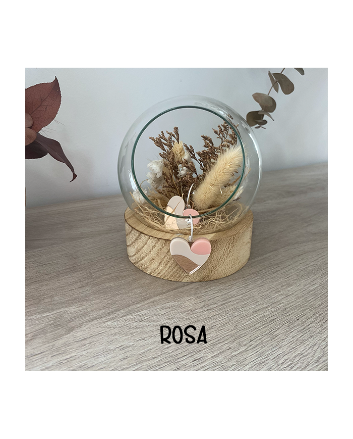 Pendientes Corazón Tricolor de Metacrilato