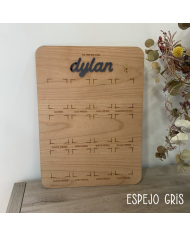 Cartel "Mi primer año" con Nombre para Fotos Instantáneas Polaroid