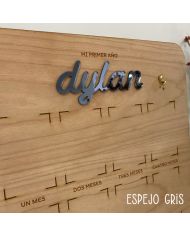 Cartel "Mi primer año" con Nombre para Fotos Instantáneas Polaroid