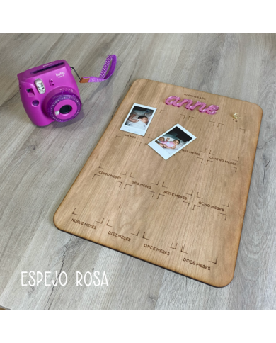 Cartel "Mi primer año" con Nombre para Fotos Instantáneas Polaroid Cartel "Mi primer año" con Nombre para Fotos Instantáneas Polaroid