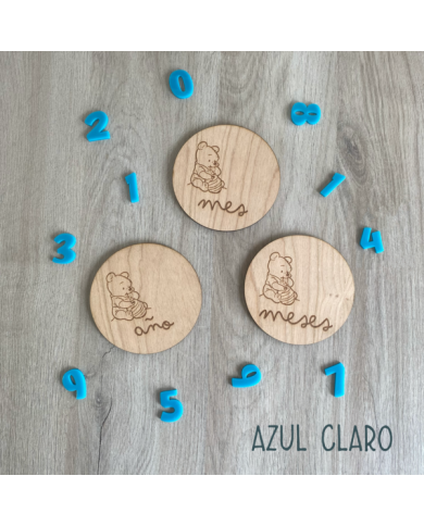 Placas Cumplemes de Mes y Año para Bebé Recién Nacido de Winnie The Pooh Placas Cumplemes de Mes y Año para Bebé Recién Nacido de Winnie The Pooh