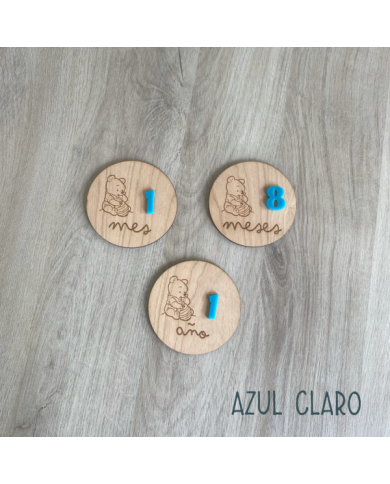 Placas Cumplemes de Mes y Año para Bebé Recién Nacido de Winnie The Pooh Placas Cumplemes de Mes y Año para Bebé Recién Nacido de Winnie The Pooh