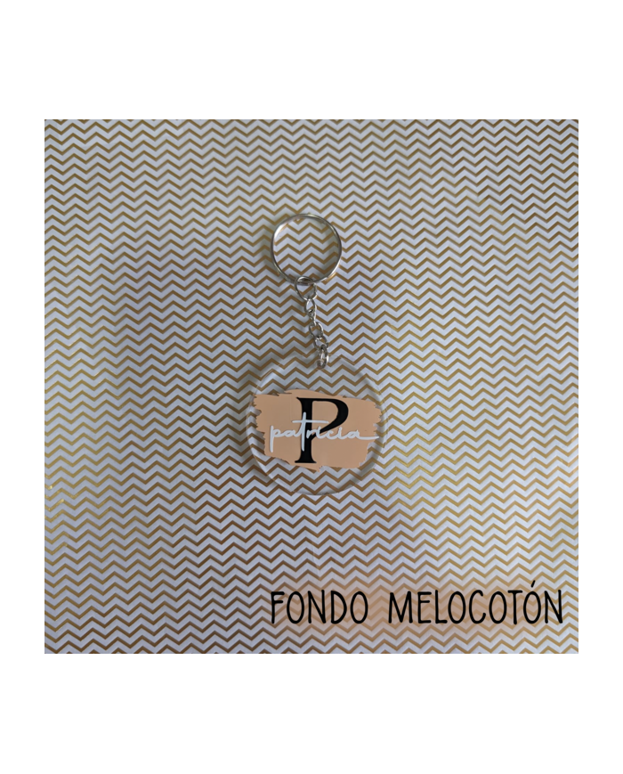 Llavero Redondo con Vinilo y Nombre Personalizado