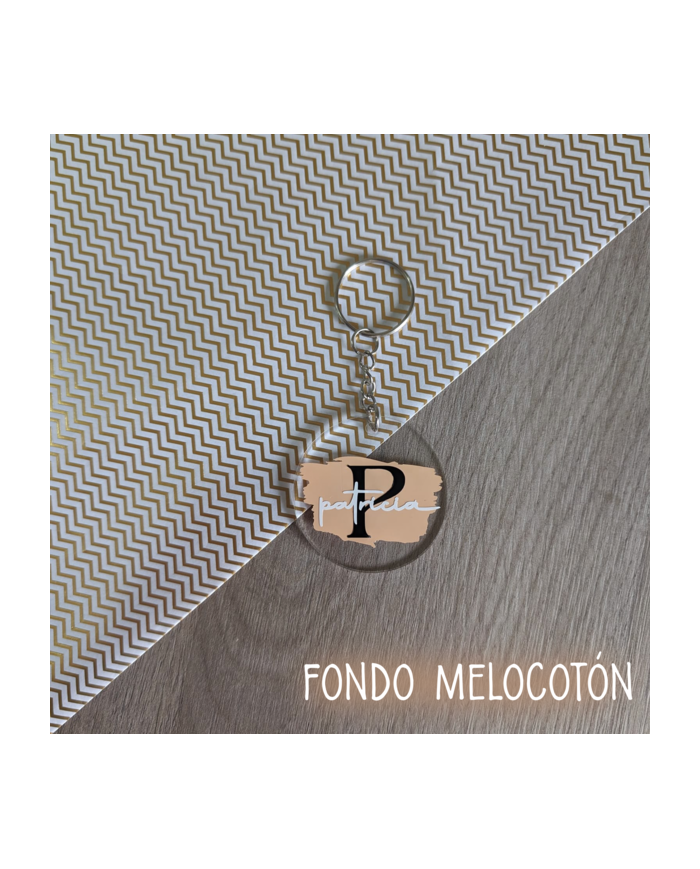 Llavero Redondo con Vinilo y Nombre Personalizado