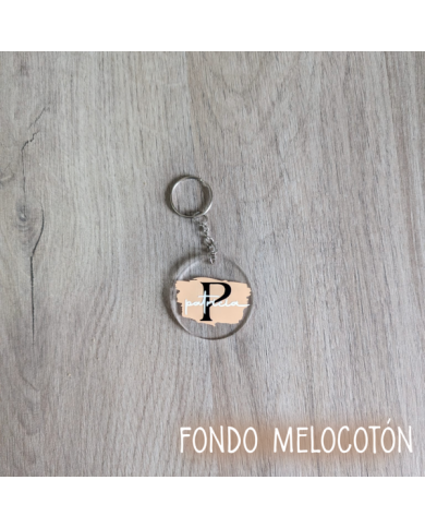 Llavero Redondo con Vinilo y Nombre Personalizado