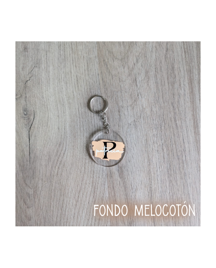 Llavero Redondo con Vinilo y Nombre Personalizado