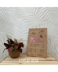 Cartel Personalizado con Nombre y Datos de Recién Nacido con Ilustración de Jirafa