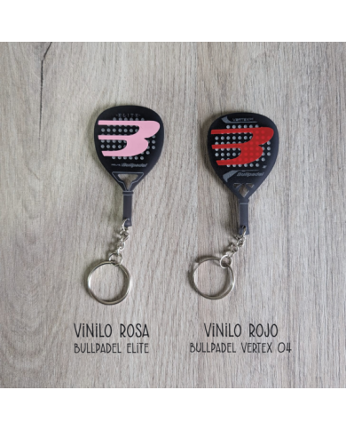 Llavero Pala de Pádel de Metacrilato con Vinilo con Nombre Grabado