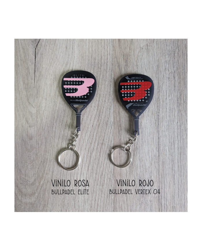 Llavero Pala de Pádel de Metacrilato con Vinilo con Nombre Grabado